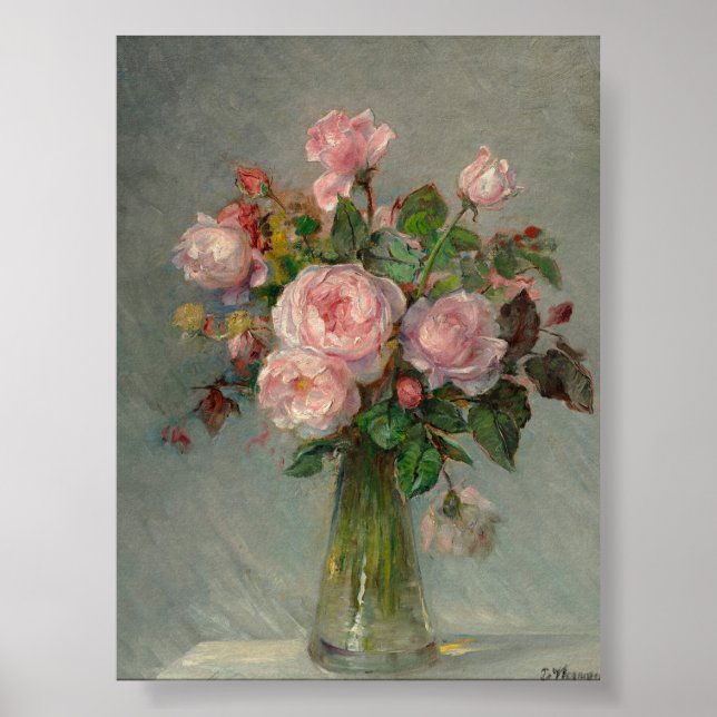 Póster Rosas en un jarrón (Frente)