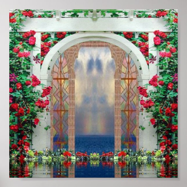 Póster Rosas encantados Poster Jardín (Frente)