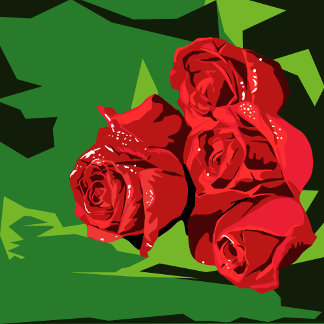 Póster Rosas florales, poster moderno minimalista simple