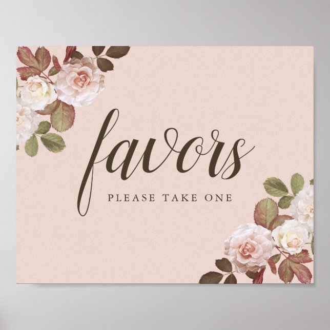 Póster Rosas franceses de época casan a favor del Rótulo (Frente)