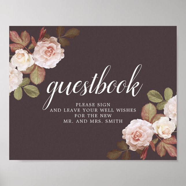 Póster Rosas franceses de época se casan con Rótulo a fav (Frente)