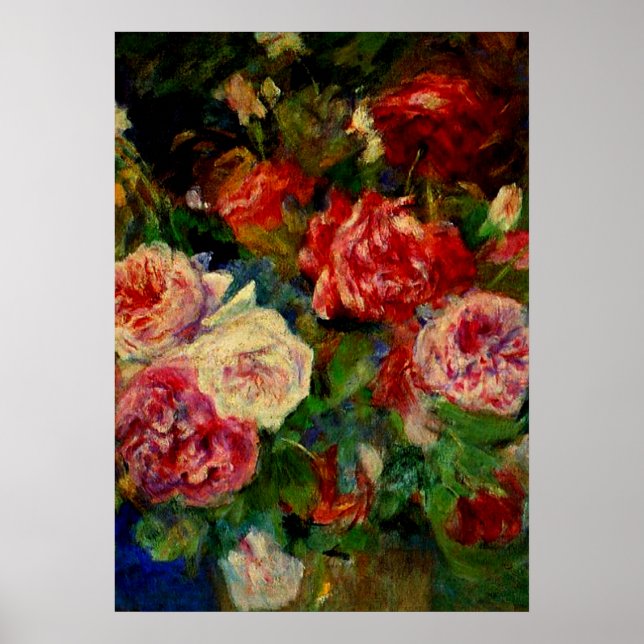 Póster Rosas, la famosa pintura de Renoir, (Frente)
