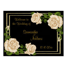 Rosas marfil Bouquets Boda Chic Elegante Esquina