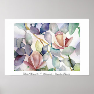 Póster Rosas Pastel No. 1 - Caroline Tigeress
