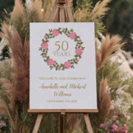 Póster Rosas PINK WILD VESTIERON 50 Bodas Bienvenida