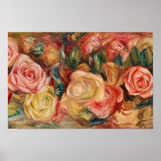 Póster Rosas por Pierre-Auguste Renoir