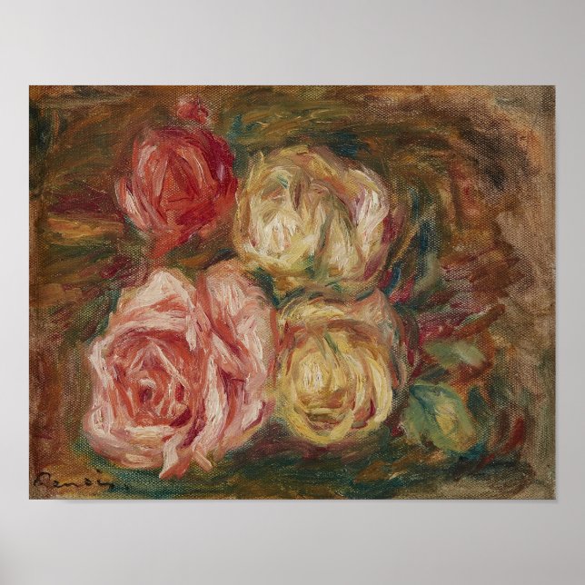 Póster Rosas por Renoir (Frente)
