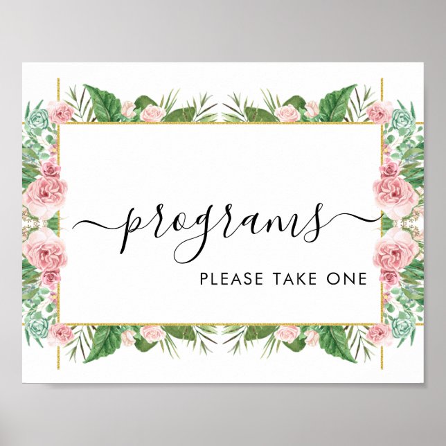 Póster Rosas Programas Por Favor Tome Uno Letrero de Cart (Frente)