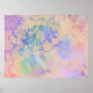 Póster Rosas Resumen En Colores Pastel