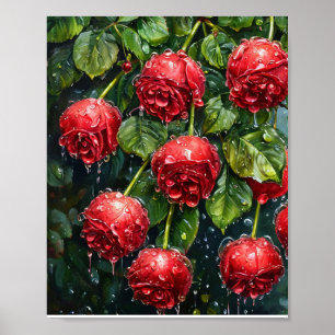 Póster Rosas rojas
