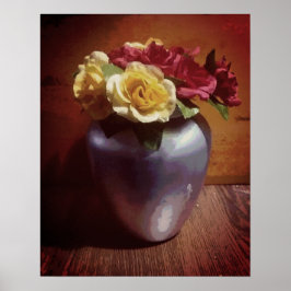 Póster Rosas rojas y amarillas