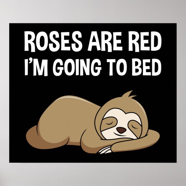 Póster Rosas rojos, voy a la cama (Frente)