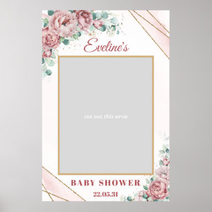 Póster Rosas rosadas boho dorado accesorio de fotografía 