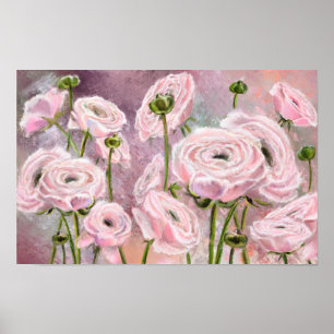 Póster Rosas Rosadas - Especial Para Ti - Pintura Origina