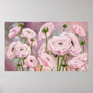 Póster Rosas Rosadas - Especial Para Usted - Pintura Orig