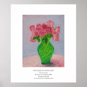 Póster Rosas rosas rosas en la vesícula verde