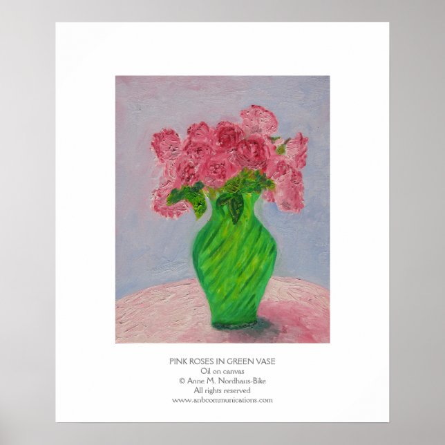 Póster Rosas rosas rosas en la vesícula verde (Frente)