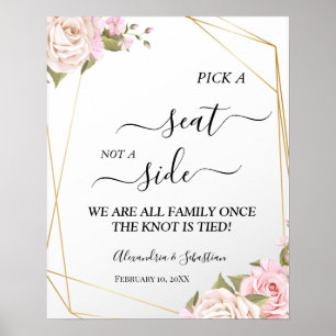 Póster Rosas rosas rosas escogen un asiento, no un Rótulo