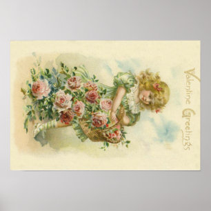 Póster Rosas rosas rosas rosas pequeñas y pequeñas