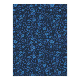 Póster Rosas salvajes de azul