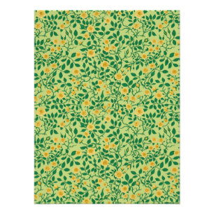Póster Rosas silvestres en amarillo y verde