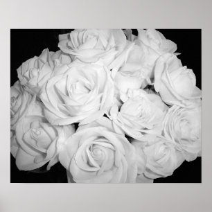 Póster Rosas sobre lienzo