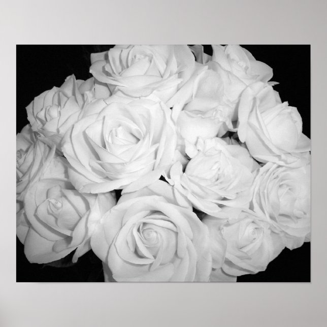 Póster Rosas sobre lienzo (Frente)