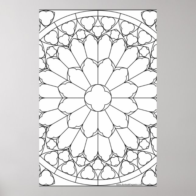 Póster Rosas StainGlass (Frente)