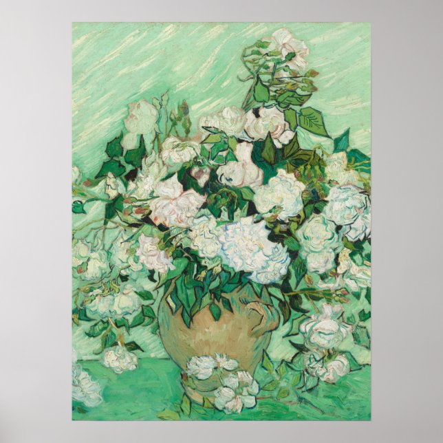 Póster Rosas - Vincent van Gogh (Frente)