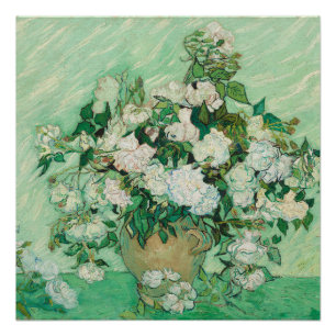 Póster Rosas - Vincent van Gogh