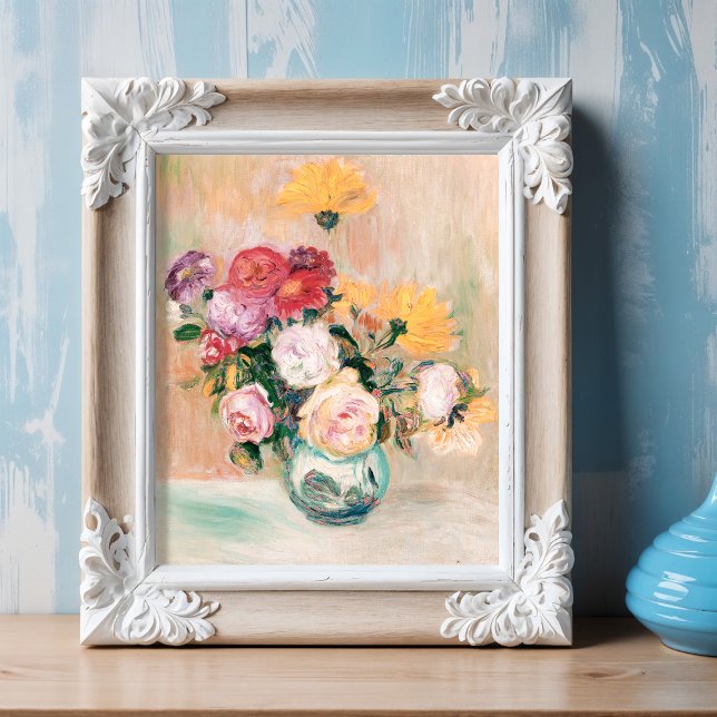 Póster Rosas Y Dahlias, Renoir (Subido por el creador)
