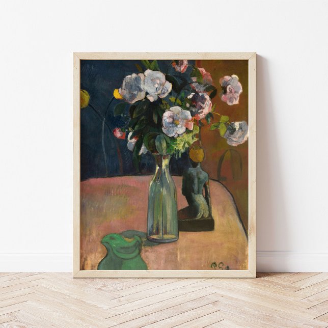 Póster Rosas y estatuilla | Paul Gauguin (Subido por el creador)