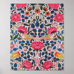 Póster Rose and Bird, William Morris