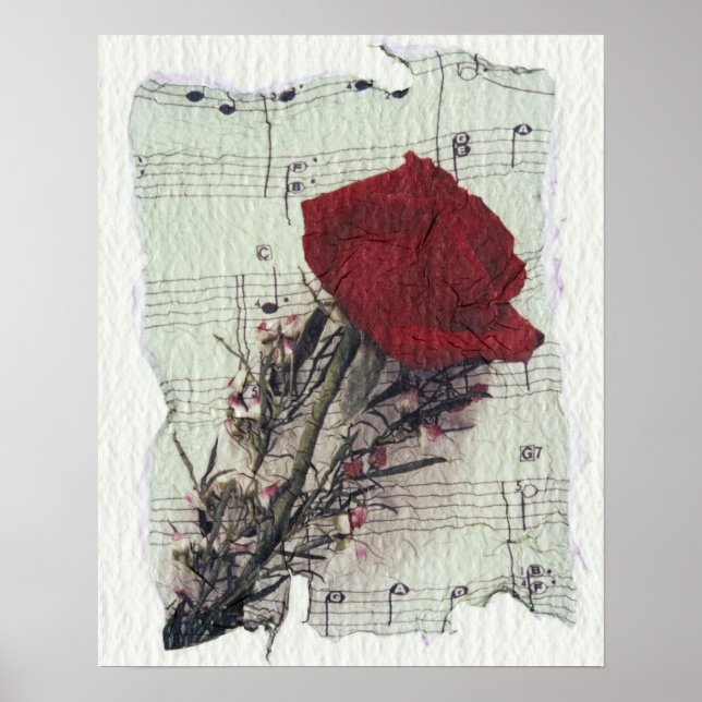 Póster <Rose and Music>de Kim Koza 2 (Frente)