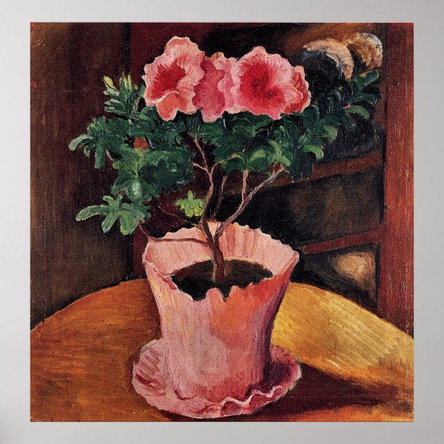 Póster Rose Azaleas by August Macke (Frente)