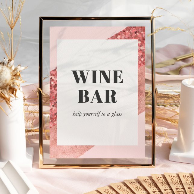 Póster Rose Gold, Blush y Sequin Desayuno de Ducha de Vin (Subido por el creador)
