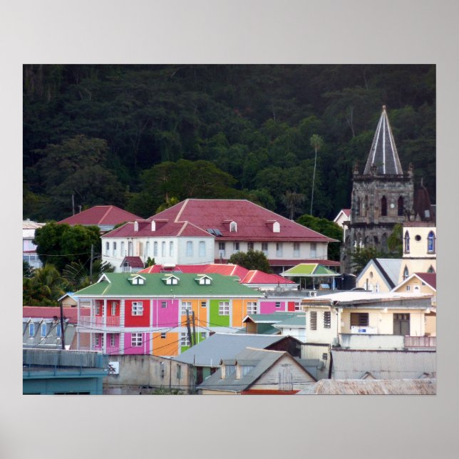 Póster Roseau, Dominica (Frente)