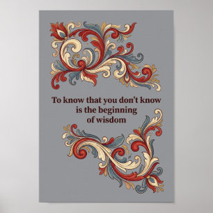 Póster Rosemaling Nórdico, Arte de Pared de Cita d