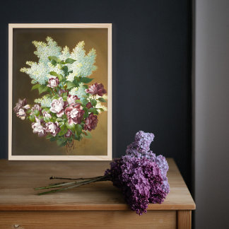 Póster Roses and Lilacs