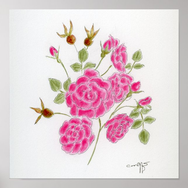 Póster Roses rojos (Frente)