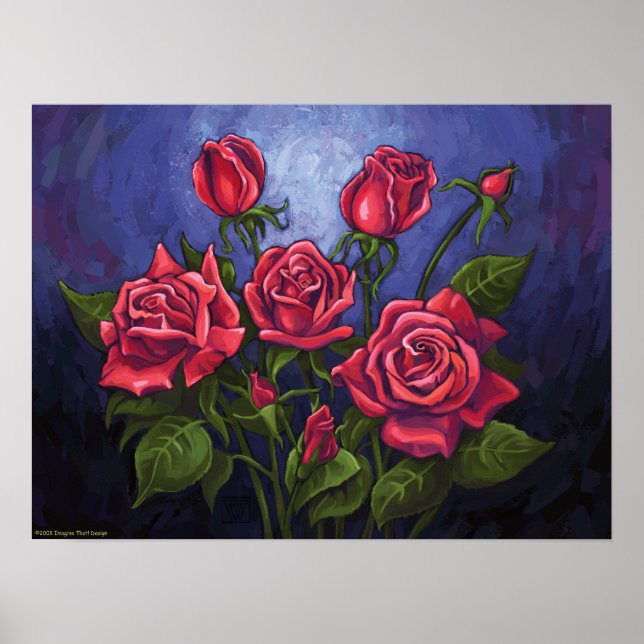 Póster Roses rojos (Frente)