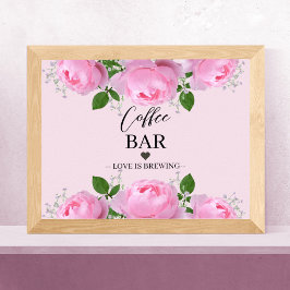 Póster Roses rosadas aromáticas, café bar