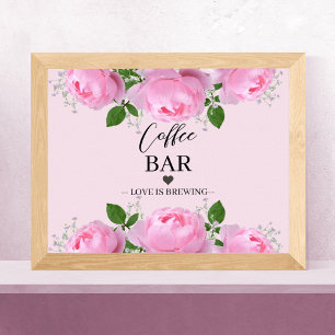 Póster Roses rosadas aromáticas, café bar