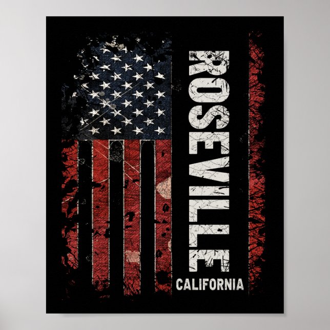 Póster Roseville California (Frente)