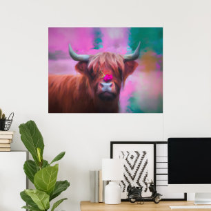 Póster "Rosie de las Tierras Altas" – Retrato de Vaca de