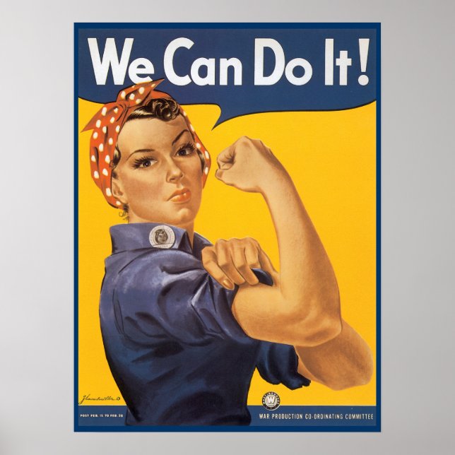 Póster Rosie la Poster del Riveter de la Primera Guerra M (Frente)