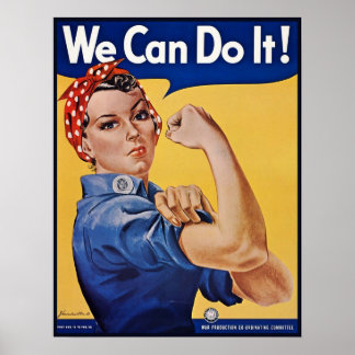 Póster Rosie la Remachadora Mujeres Fuertes en el Lugar d