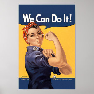 Póster Rosie retro podemos hacerlo