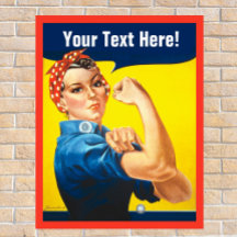 Rosie Riveter con texto Personalizar