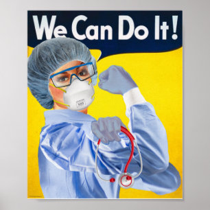 Póster Rosie the Medical Professional Poster Print